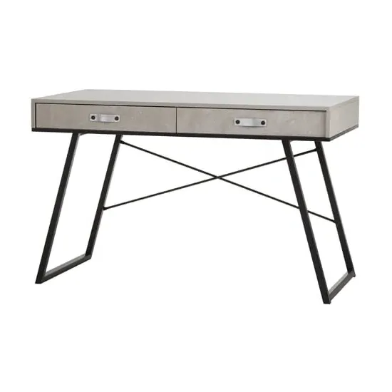 Bradken Computer Desk with Storage - Black, Concrete