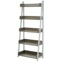 Bradken Ladder 5-Tier Shelving Unit - Natural Oak