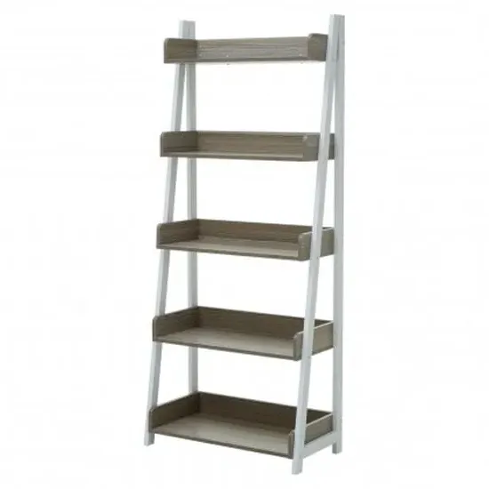 Bradken Ladder 5-Tier Shelving Unit - Natural Oak