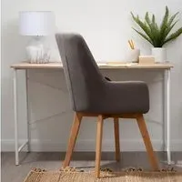 Bradken Laptop Desk - Natural Oak, Metal