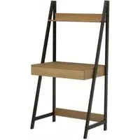 Bradken Laptop Desk - Natural Oak, Metal