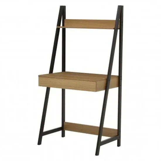 Bradken Laptop Desk - Natural Oak, Metal