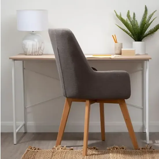 Bradken Laptop Desk - Natural Oak, Metal