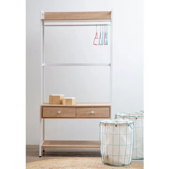 Bradken Storage Unit with Drawers - White, Oak