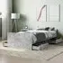 Braga Single Bed with Drawers - Concrete Effect, Wood