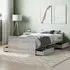 Braga Single Bed with Drawers - Grey, Wood