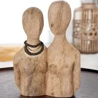 Braga Wooden Pair Sculpture - Natural