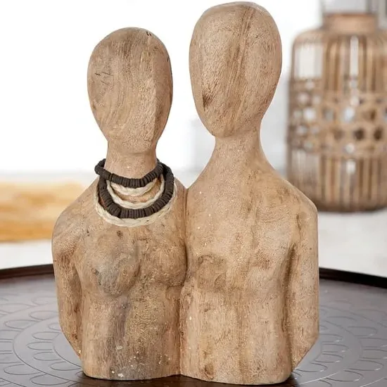 Braga Wooden Pair Sculpture - Natural
