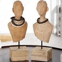 Braga Wooden Sienna Sculpture - Natural