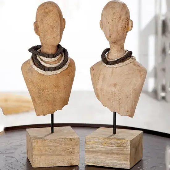 Braga Wooden Sienna Sculpture - Natural image