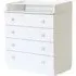 Braize 4 Drawer Chest with Changing Top - White