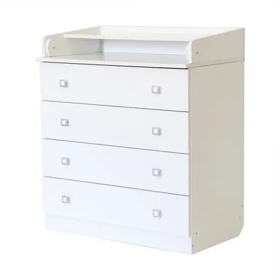Braize 4 Drawer Chest with Changing Top - White image