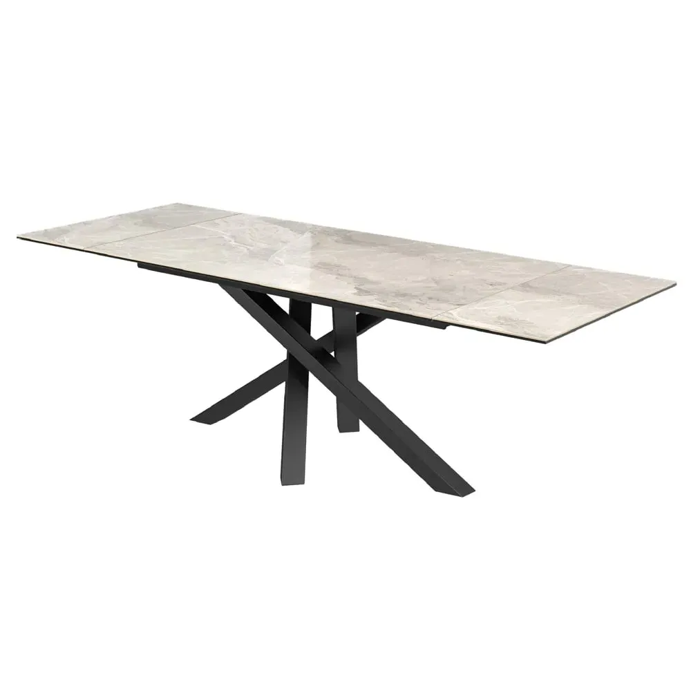 Brandon Large Extending Dining Table - Light Grey, Ceramic Glass image
