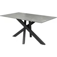 Brandon Rectangular Dining Table - Grey, Ceramic
