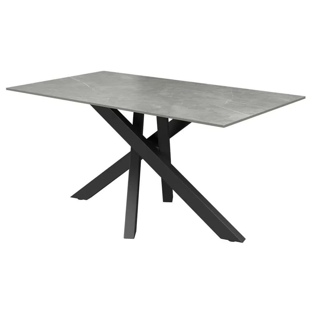 Brandon Rectangular Dining Table - Grey, Ceramic image