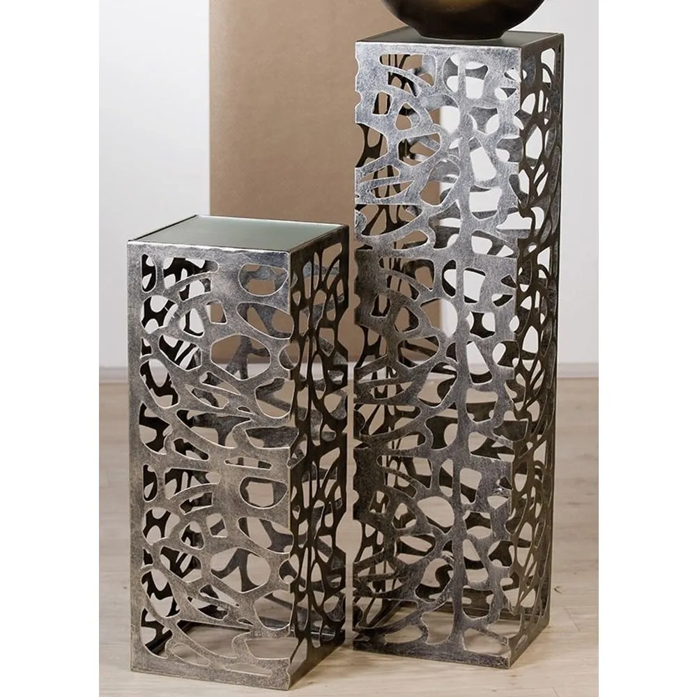 Branson Glass Set of 2 Decorative Pillars - Bronze