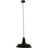 Brantona Round Pendant Light - Black, Metal