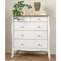 Braque 5-Drawer Chest - White, MDF alternate view