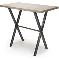 Brasilia Bar Table with Black Legs - Oak
