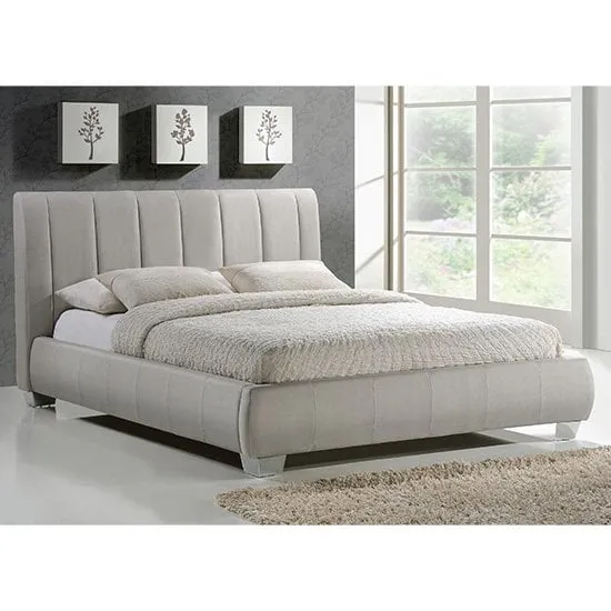 Braunston Double Bed Frame - Sand, Fabric