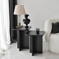 Braxton Nesting Side Tables - Black, Melamine Particle Board alternate view