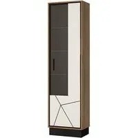 Brecon Left Handed Display Cabinet - Walnut, Wood