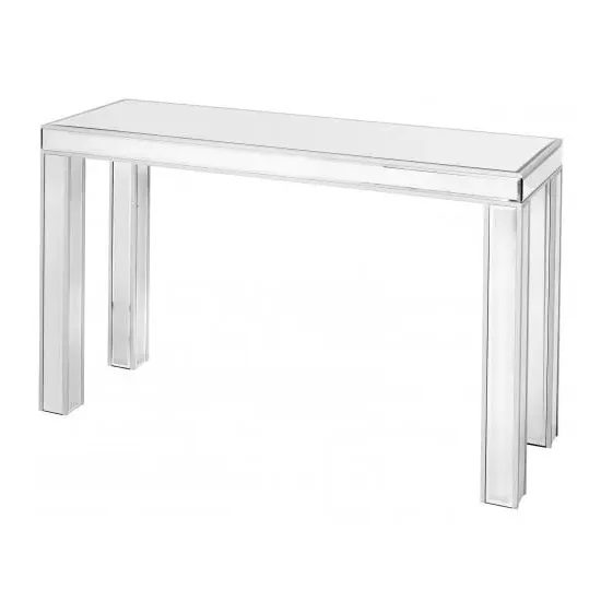 Breeze Rectangular Console Table - Silver, Mirrored