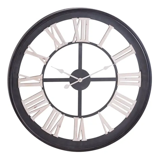 Breezier Skeleton Wall Clock - Black, Glass