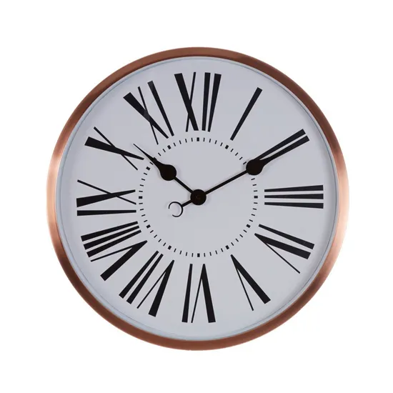 Breiley Round Wall Clock - Rose Gold, Glass image