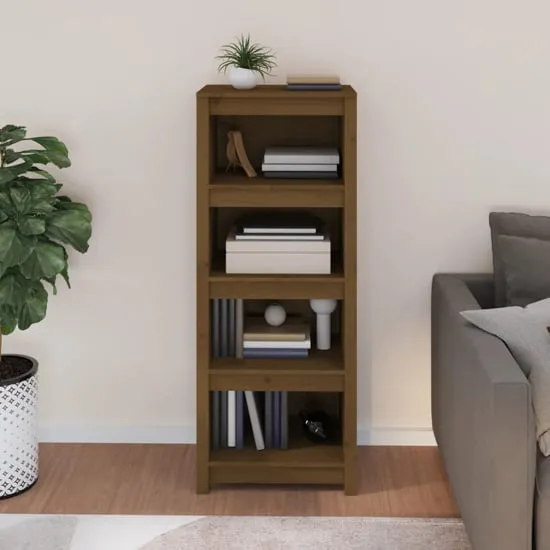 Brela 3-Shelf Bookcase - Brown, Pinewood image