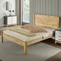 Brela Double Bed Frame - Waxed Pine