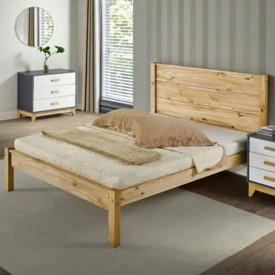 Brela Double Bed Frame - Waxed Pine image