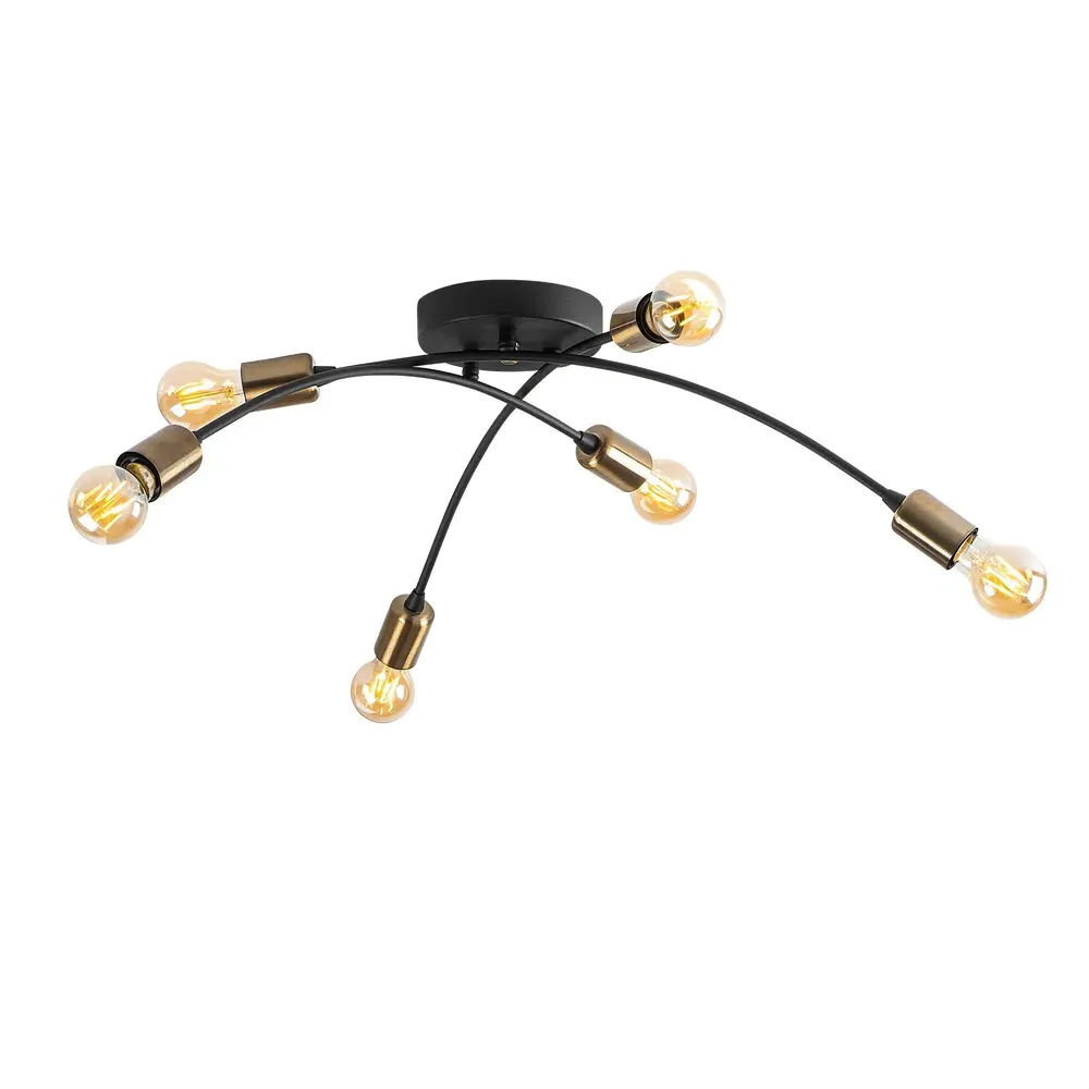 Brelan 6-Light Ceiling Light - Black, Metal product