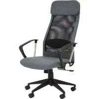 Brent Fabric Office Chair - Black Mesh, Grey