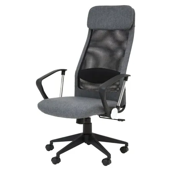Brent Fabric Office Chair - Black Mesh, Grey image