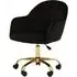 Brent Office Chair with Channelled Tufting - Black, Velvet
