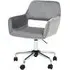 Brent Office Chair with Chrome Base - Grey, Velvet