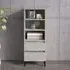 Brescia Bookcase with 2 Drawers - Concrete Effect, Wood