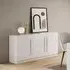 Breta 3-Door Sideboard - White, High Gloss