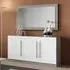 Breta 3-Door Sideboard with Mirror - White, High Gloss