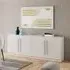 Breta 4-Door Sideboard - White, High Gloss