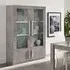 Breta Display Cabinet 2 Doors with LED - Grey