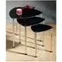Breta Glass Nest of 3 Tables - Black