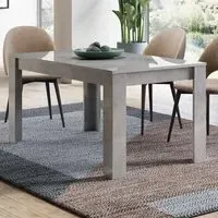 Breta Large Dining Table - Grey, MDF