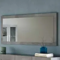 Breta Large Rectangular Wall Mirror - Grey