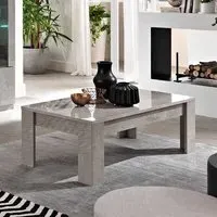 Breta Rectangular Coffee Table - Grey Marble Effect