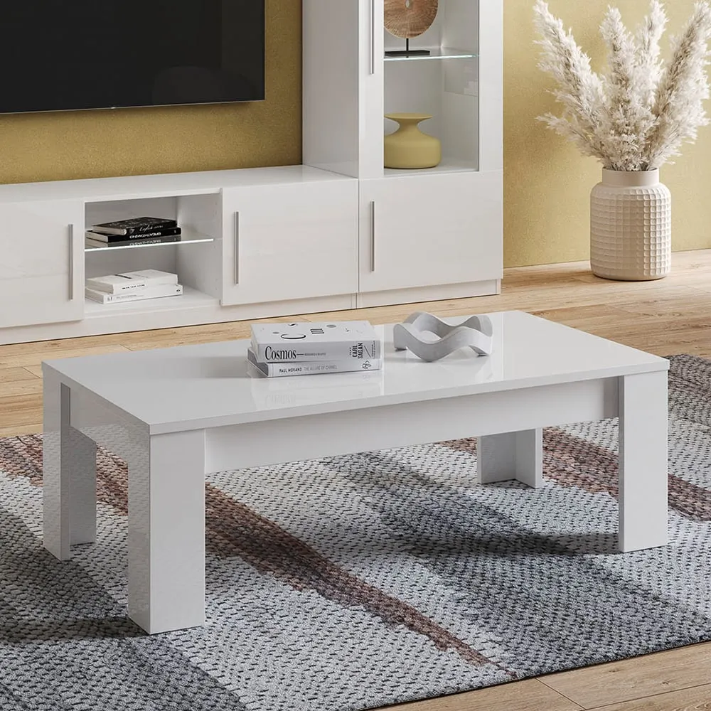 Breta Rectangular Coffee Table - White