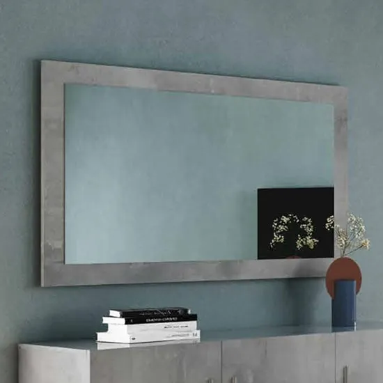 Breta Small Rectangular Wall Mirror - Grey image