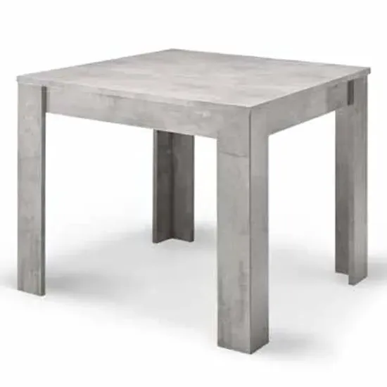 Breta Square Dining Table - Grey Marble Effect, MDF image