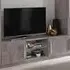 Breta TV Stand with 2 Doors and LED - Grey, High Gloss